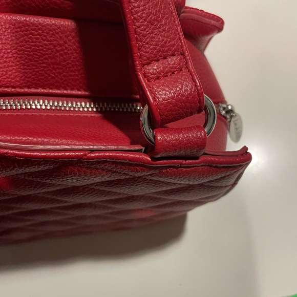 Lux De Ville Matte Red Coffin Handbag Rockabilly Skull Purse - Picture 6 of 12